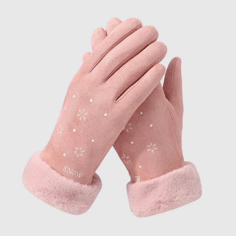 Fancy Girls Touch Phone Outdoor Beautiful Women Winter Warm Gloves