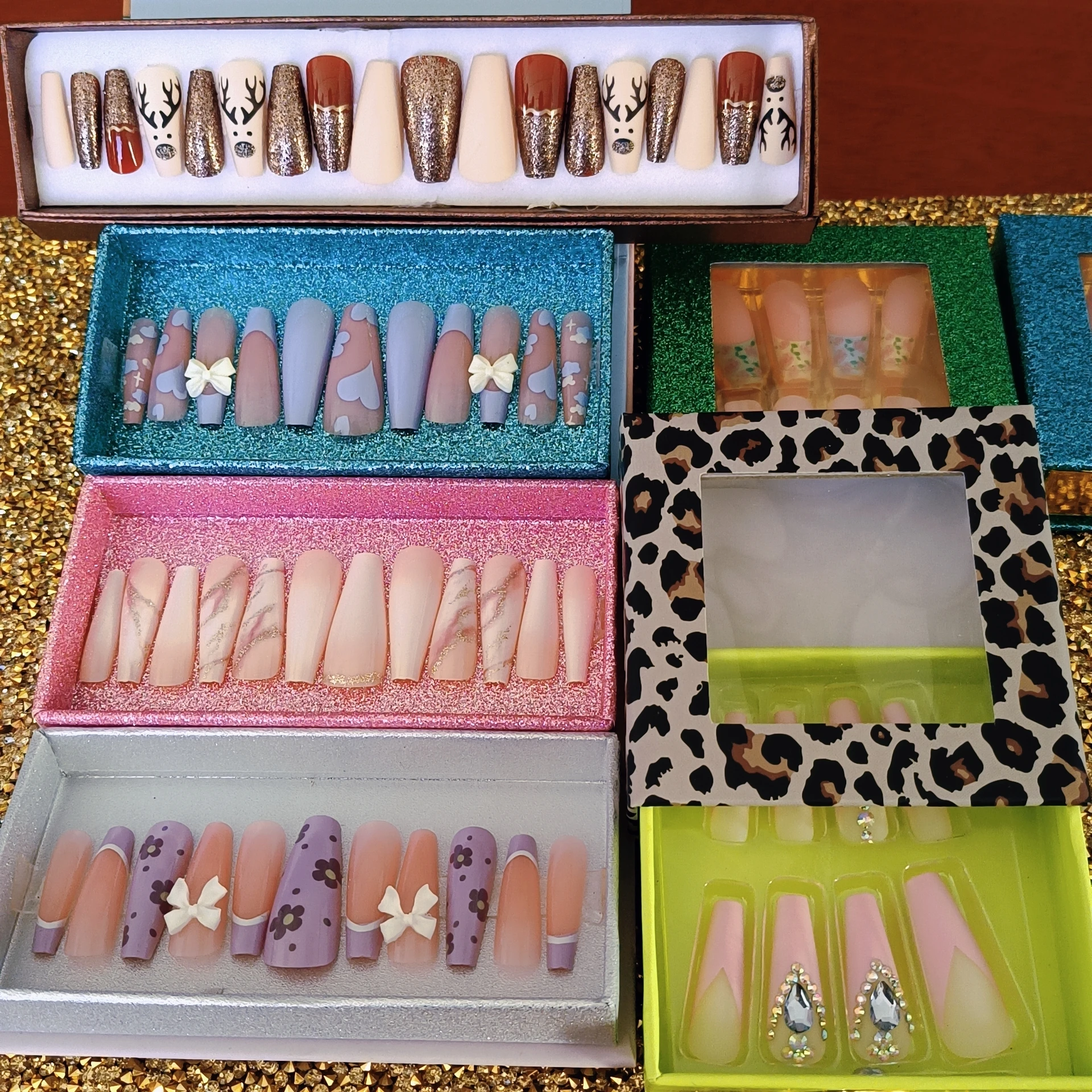 Custom Wholesale Full Cover False Nails French Square Short Nude Press On Nails