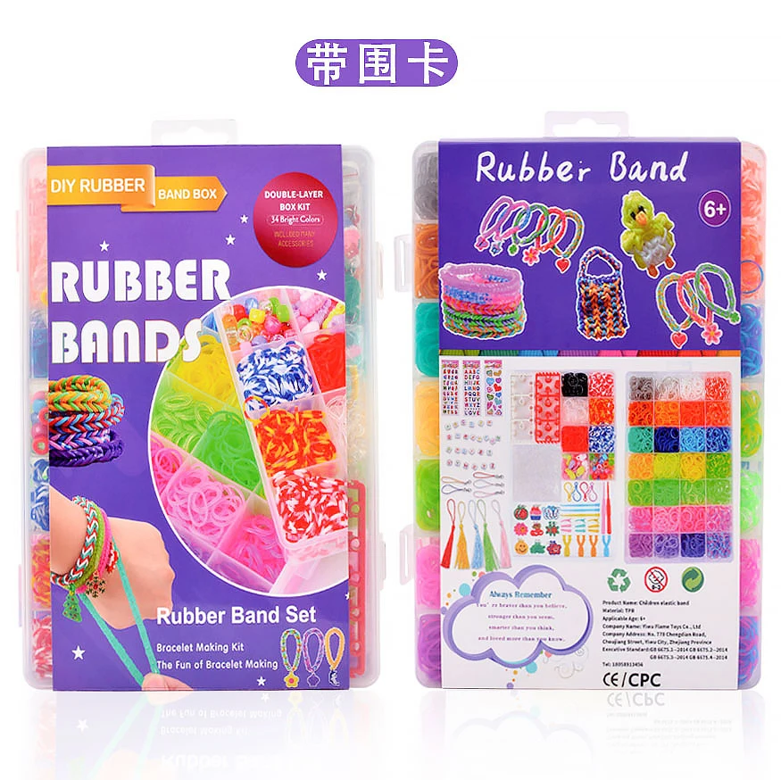 3800pcs Colorful Rubber Bands DIY Bracelet Making Loom Bands Starter Kit For Kids