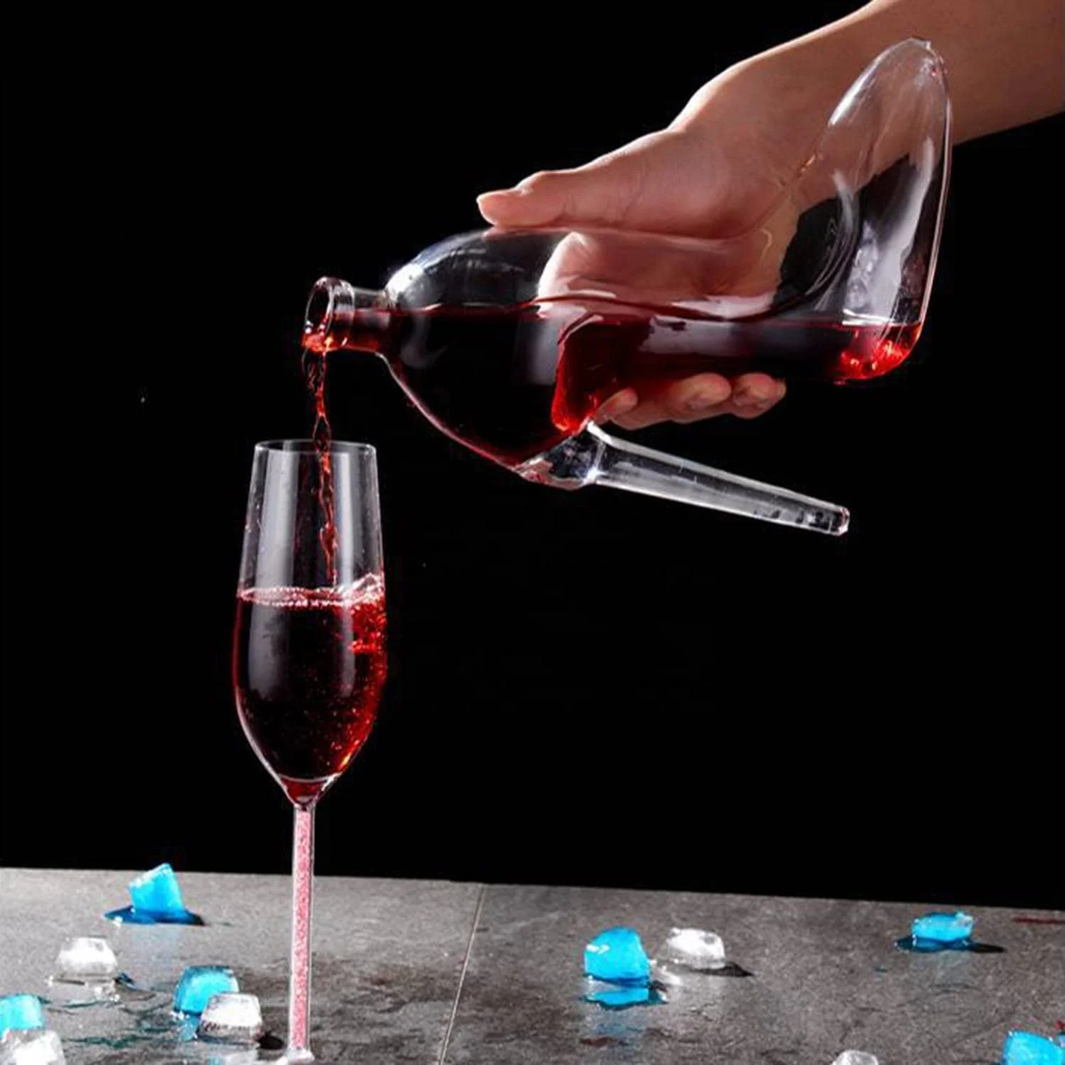 375ml High heel shoe decanter Wine Glass Exquisite Wine Decanter Home Decoration Creative Whiskey Bottle