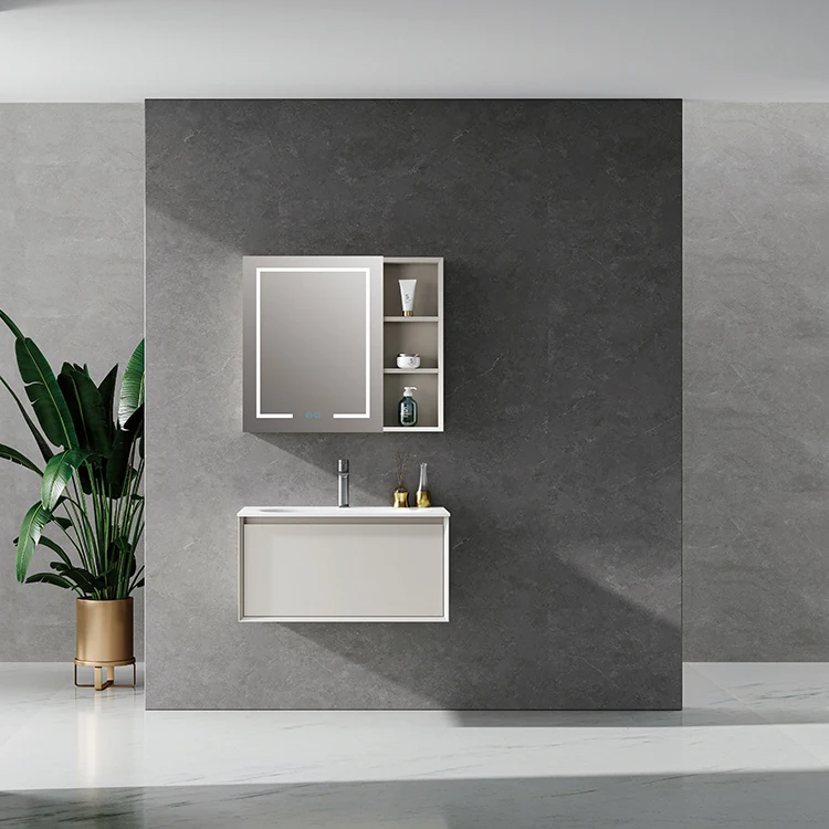 SANIPRO Gabinete de la vanidel cuarto de bano Bathroom Furniture Sets Make Up Mirror Vanity Storage Cabinet