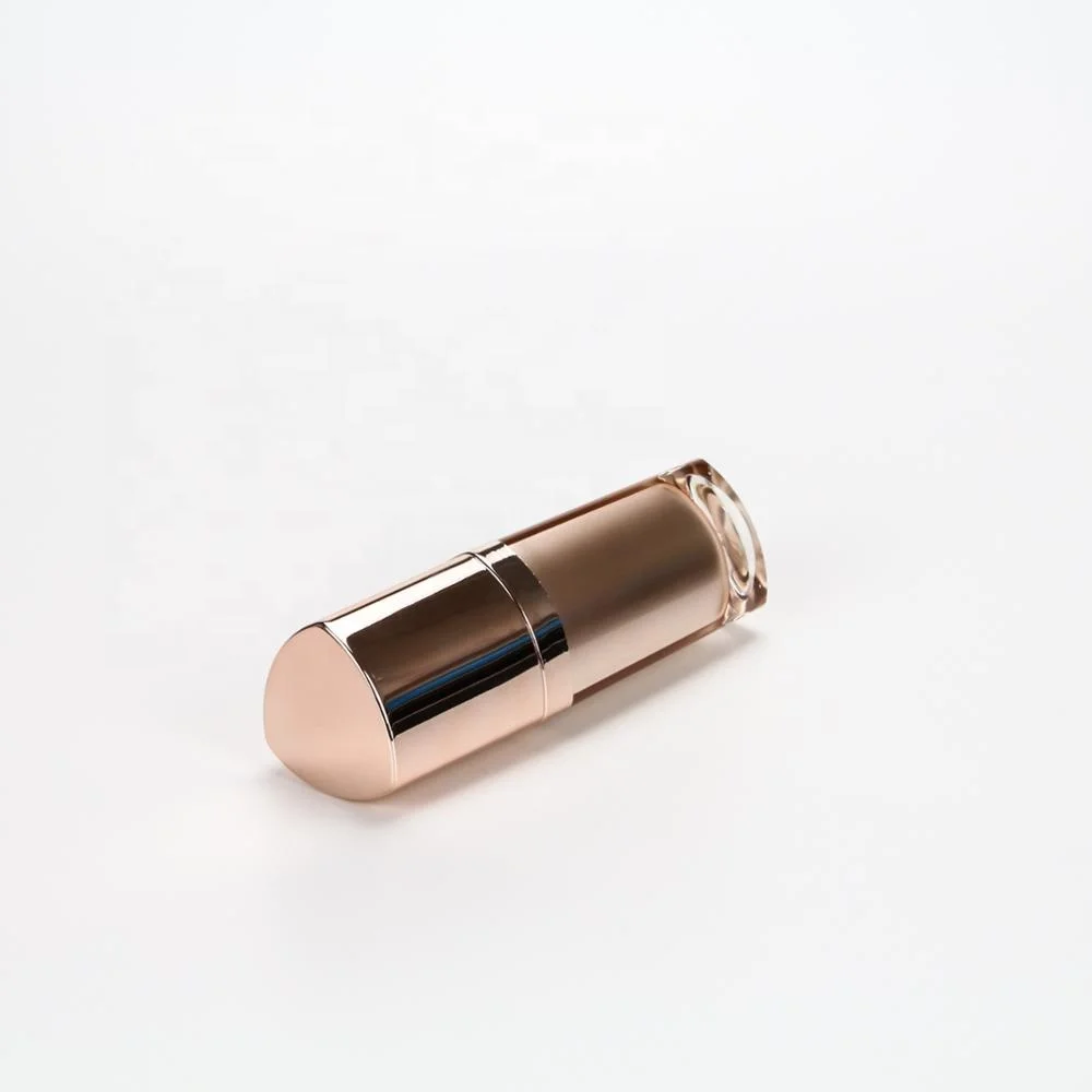 China Supplier 30ml Rose Gold Triangle Shape Lotion Cosmetic Packaging Pump Airless Bottle