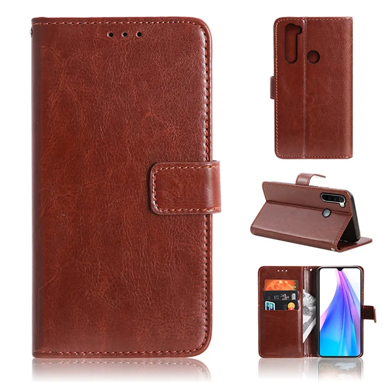 Retro Leather case for Redmi Note 8T  - Flip leather case for xiaomi Red mi Note 8 with high quality
