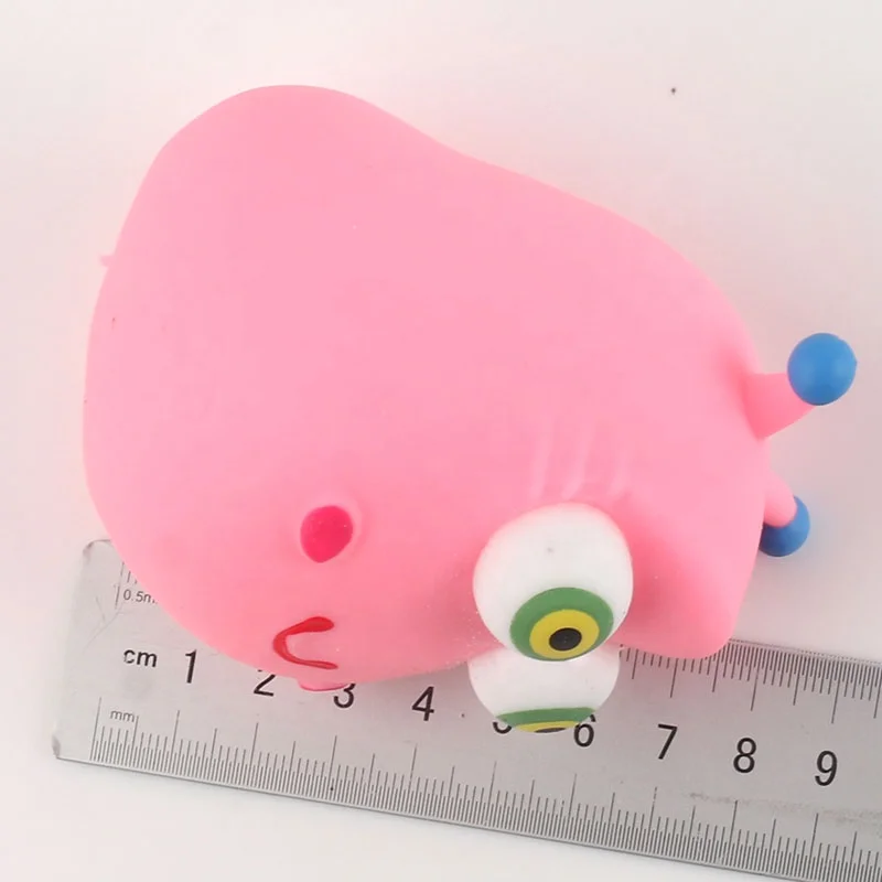 Autism Sensory Toys TPR Plastic Squeeze Ball Cute Monster Anti Stress Squishy Toy Ball
