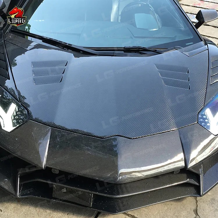 Carbon Fiber Car Hood Accessories for Lamborghin Aventador SVJ LP700 LP750 Auto Parts