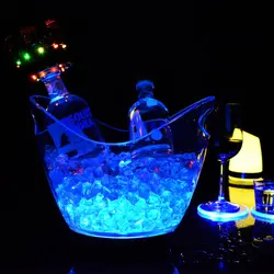 Quality Guarantee Custom Ice Bucket Led Illumination Buckets For Champagne Plastic Ice Bucket