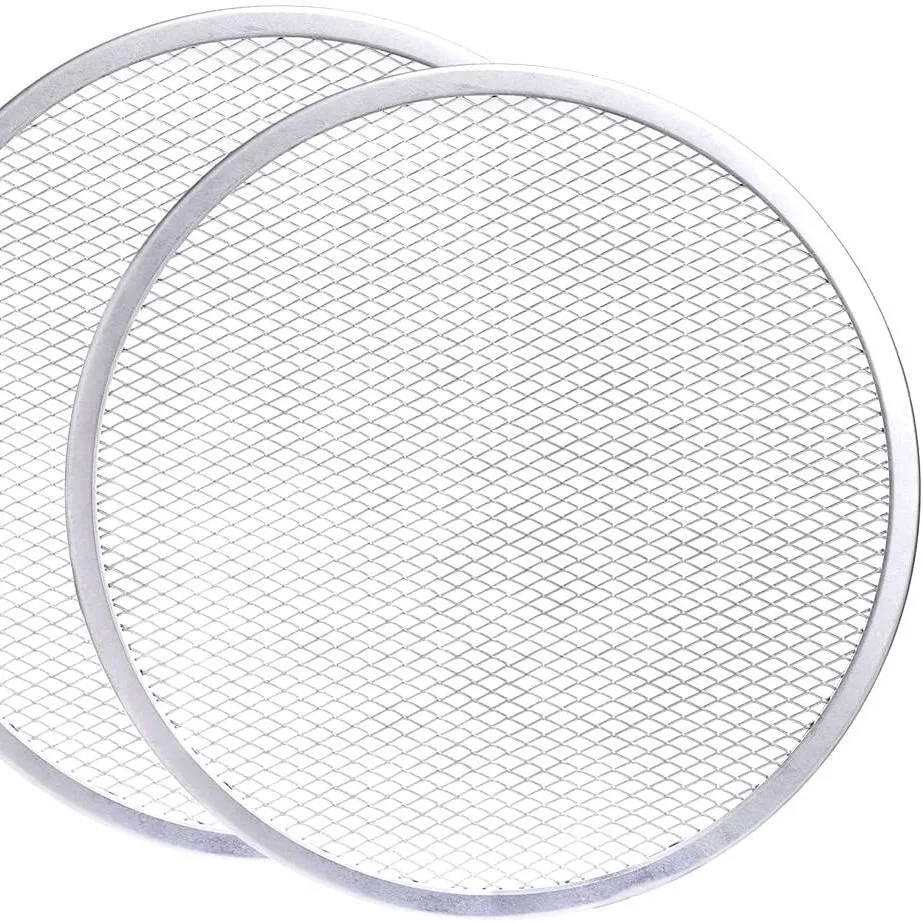 10 Inch Seamless Round Pizza Screen Aluminum Mesh Pizza Screen Pizza Mesh Baking Tray for Home Kitchen Restaurant Supplies