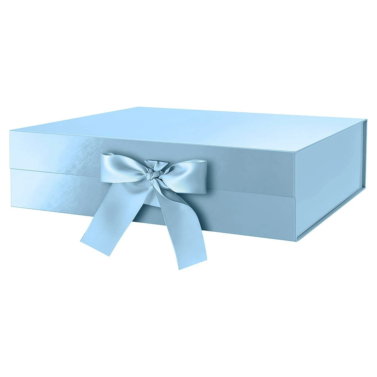 Custom color Magnetic Square Ribbon classic Party proposal gift box custom cosmetics chocolate christmas gift box packaging