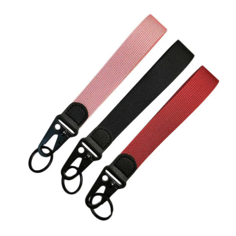 Promotional Polyester Hand Wrist Strap With Key Ring Lanyard  For Key Chain  Phone  Card Holder With Custom Own Logo Lanyard