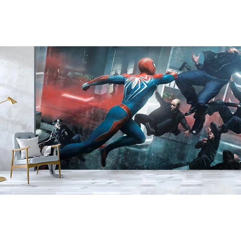  3d обои Marvel Человек-паук на заказ Фреска для декора детской