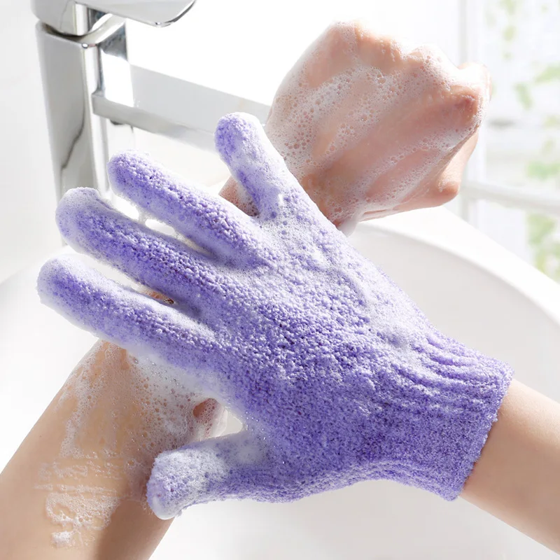 Bath For Exfoliating Glove Cleaning Body Bubbler Massage Wash Skin Moisturizing SPA Five Fingers Shower Scrub Gloves Foam R2089