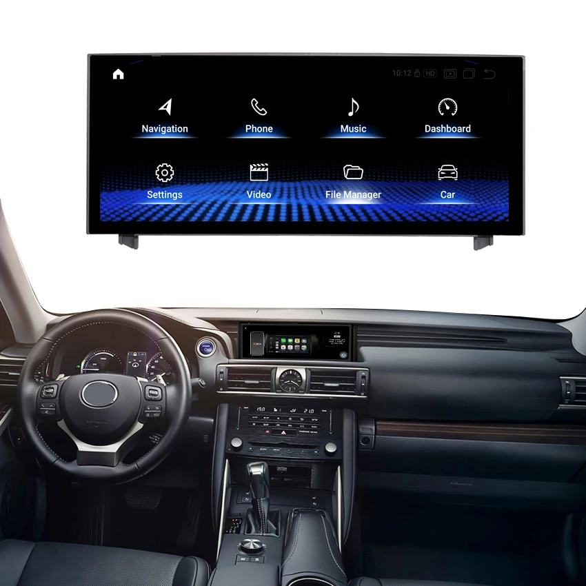 KANOR 10.25' 8 core android 12 navigation gps radio for Lexus IS IS200T IS250 IS300 2013 2014 2015 2016 2017 built-in carplay