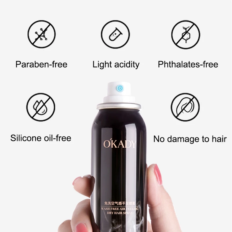 Factory direct sales Volumizing No-wash Remove Oil Hair Fluffy Spray Refreshing Clean Lazy Leave-In Dry Hair Spray