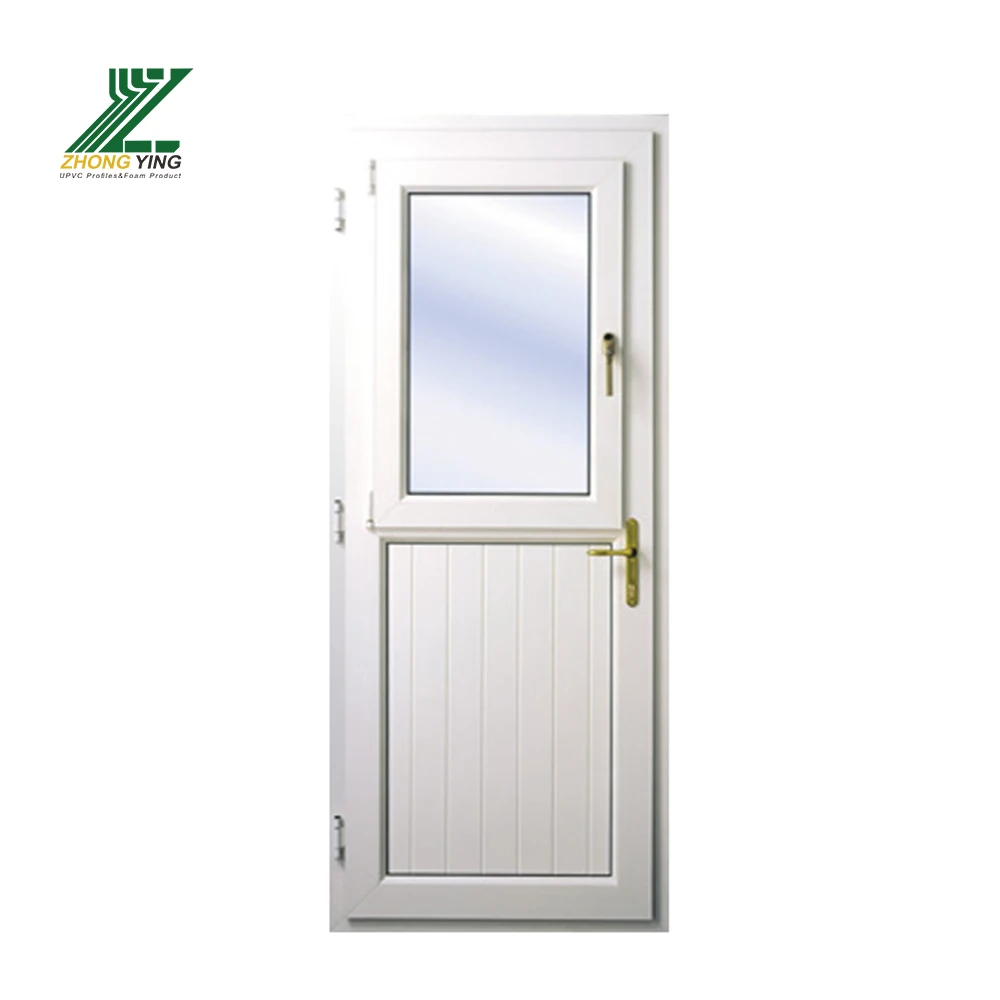 Waterproof Upvc Pvc Doors Upvc Plastic Interior Bathroom White Plastic Glass Doors