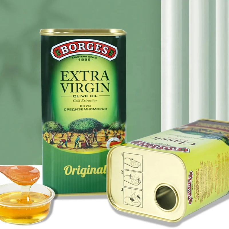 Empty Can 500ml Metal Liquid Packaging Container Oil Tin Box Olive Oil Can Paint Metal Packaging Tin Can With Lid