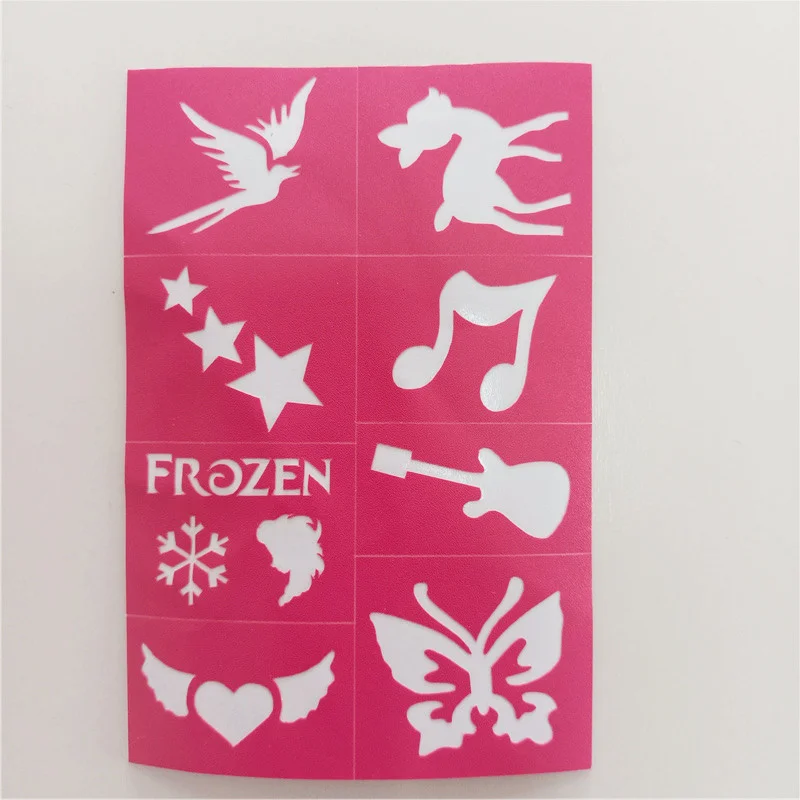 Настраиваемые многоразовые самоклеящиеся трафареты для татуировок рисования лица и