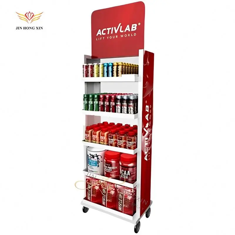 Customized Retail Pharmacy Shelves Rack Drugstore Pills Display Shelf Shop Counter Design For Medical Store Furniture Decoration
