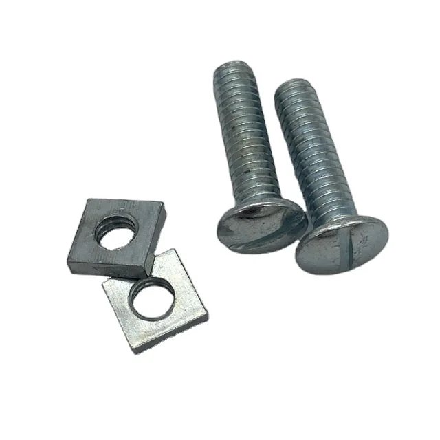factory 4.8 grade zinc roofing bolt with hex nuts square nuts / machine bolt  export