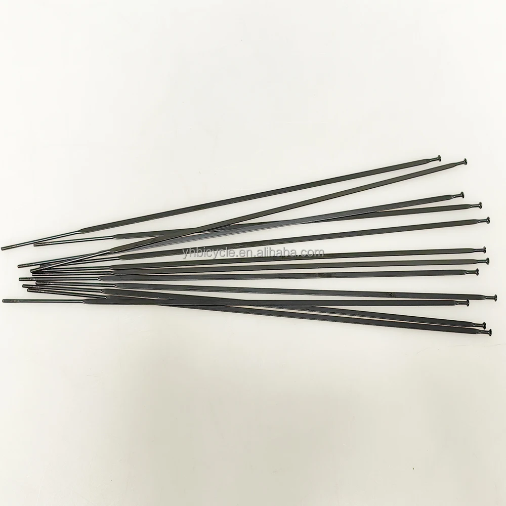 steel flat spokes  J bend straight head flat spokes for mountain bike bicycles rims