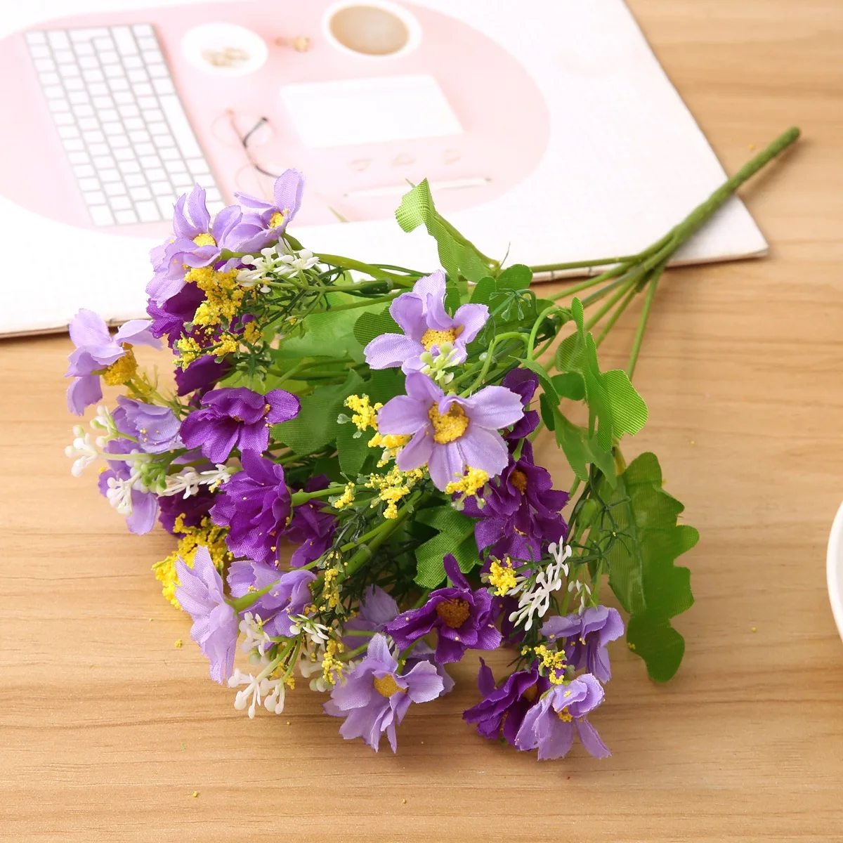 Фабричная Орхидея, хризантема, Маленькая ромашка, искусственный цветок, украшение дома, размещение в гостиной, пластиковый Шелковый цветок для настольной вазы