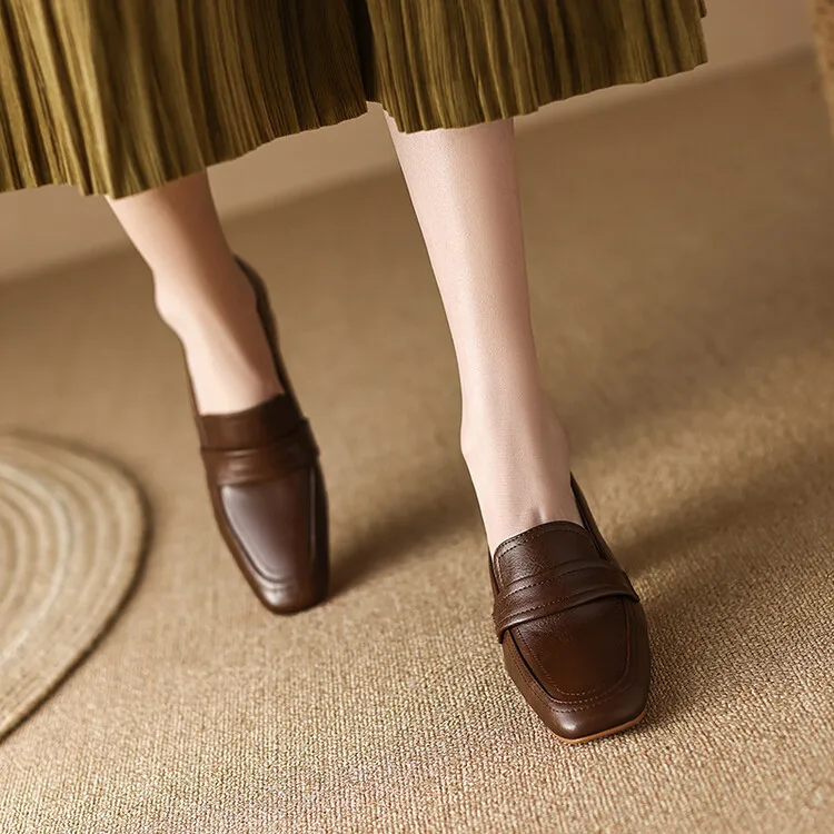 Cialisa Luxury Ladies Beautiful Simple Design Suitable 5cm Block High Heels Breathable Pumps Shoes Women Office Shoe