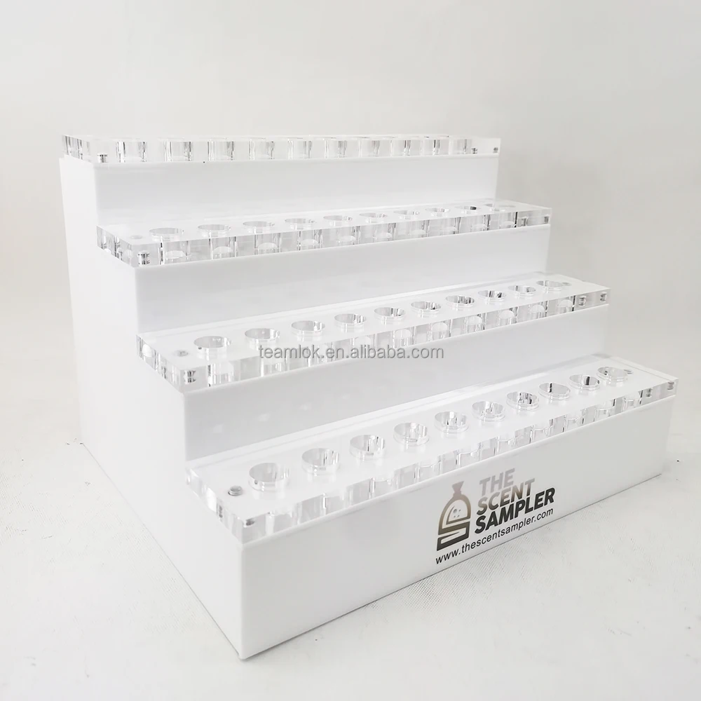 factory custom 5 ml 10 ml perfume bottles 4 tier oil bottle acrylic display rack perfume display perfume stand