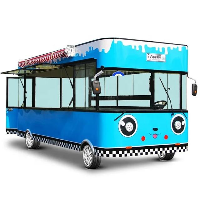 Unique Small Coffer Fast Food Trailer Cheap Mini Food Van Cart Trailer For Europe