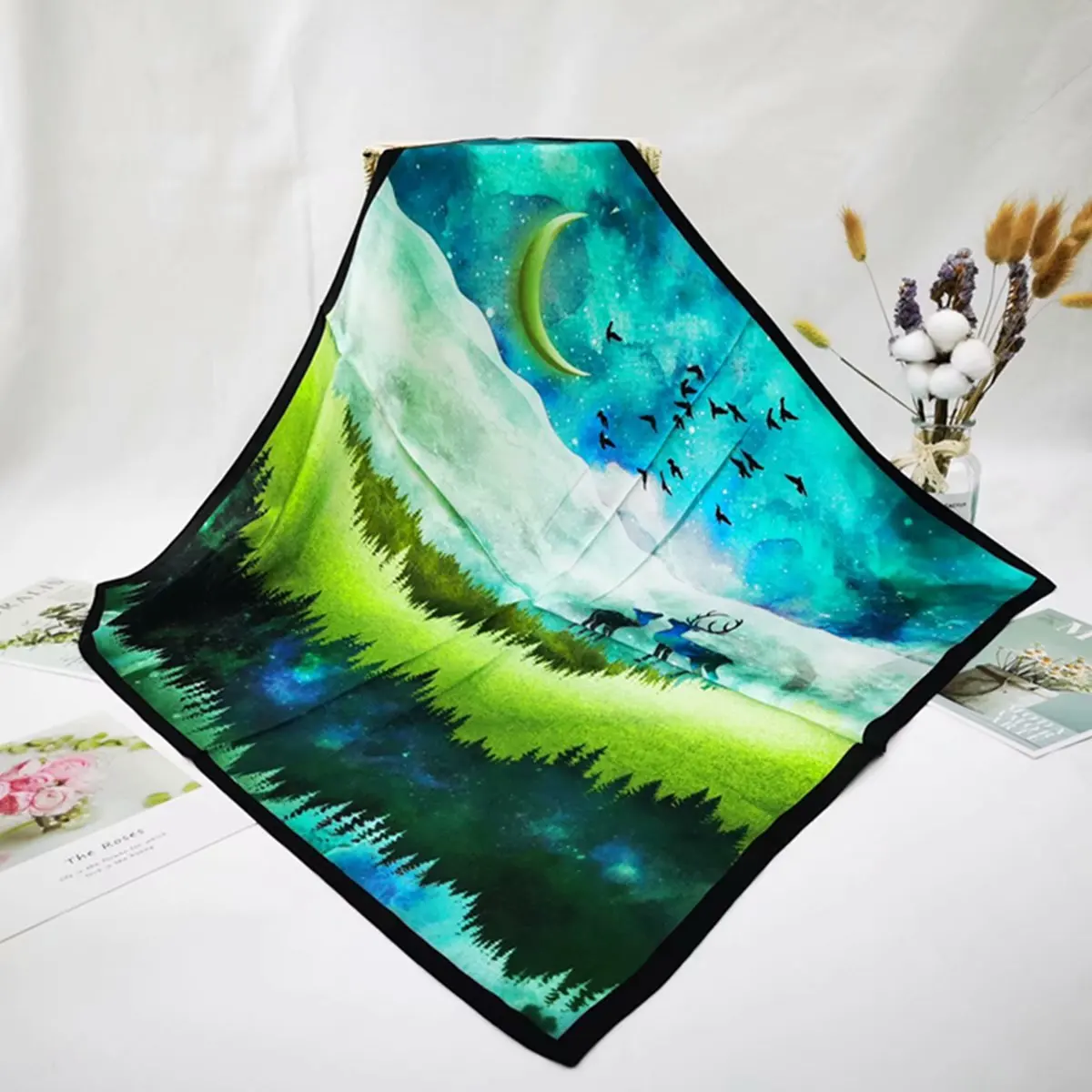 All-around big dot small square scarf silk scarf women 70*70CM Korea Dongdaemun summer INS 100%  pure silk scarf from China