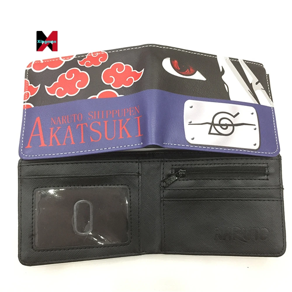XM 40 designs Anime New Ninja Narutoed Endure Red Cloud Writing Lean Logo PU Leather Coin Purse Wallet