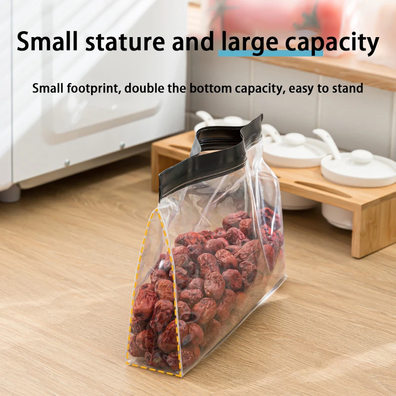 Sealed bag food preservation bag self sealing thickened household refrigerator storage special sub packaging zipper bag for free