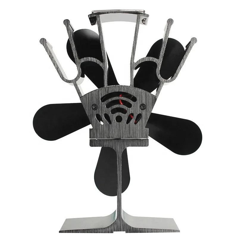 Hot Sales Freestanding Anodized Aluminium Fireplace Fan Eco Friendly Silent Wood Log Burner Fireplace Accessories Stove Top Fan