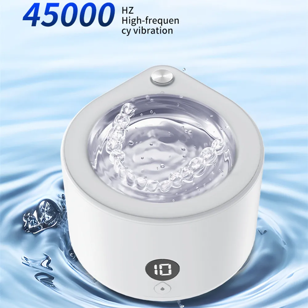2024 New Arrivals 45KHZ 12V Portable Ultrasonic Denture Cleaners Jewelry Watch Washing Electric Household Ultrasonic Cleaners