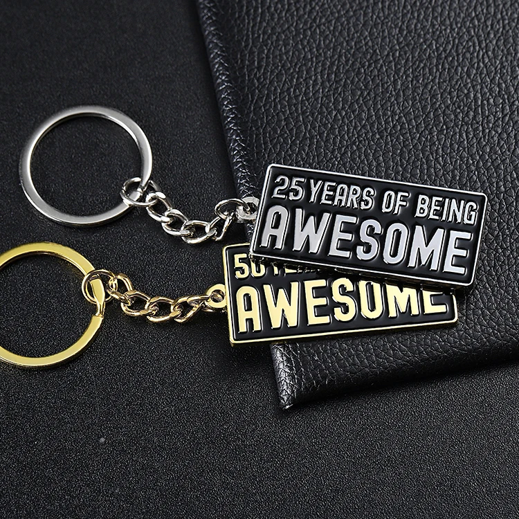 Your Own Customised Key Rings 2d 3D Letter Zinc Alloy Metal Soft Enamel Key Chains Wholesale Factory Custom Keychain with Logo