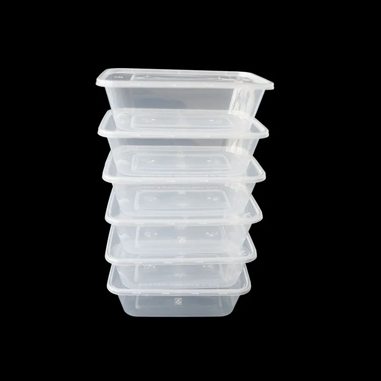 
Hot sale stackable bento lunch box disposable clear plastic food container for kids 