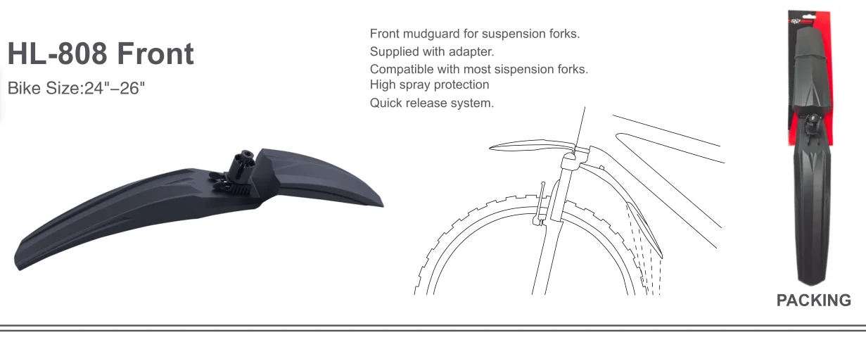 Bike Fenders Universal MTB Front and Rear Mudguards Set 16-28 inch bike accessories
