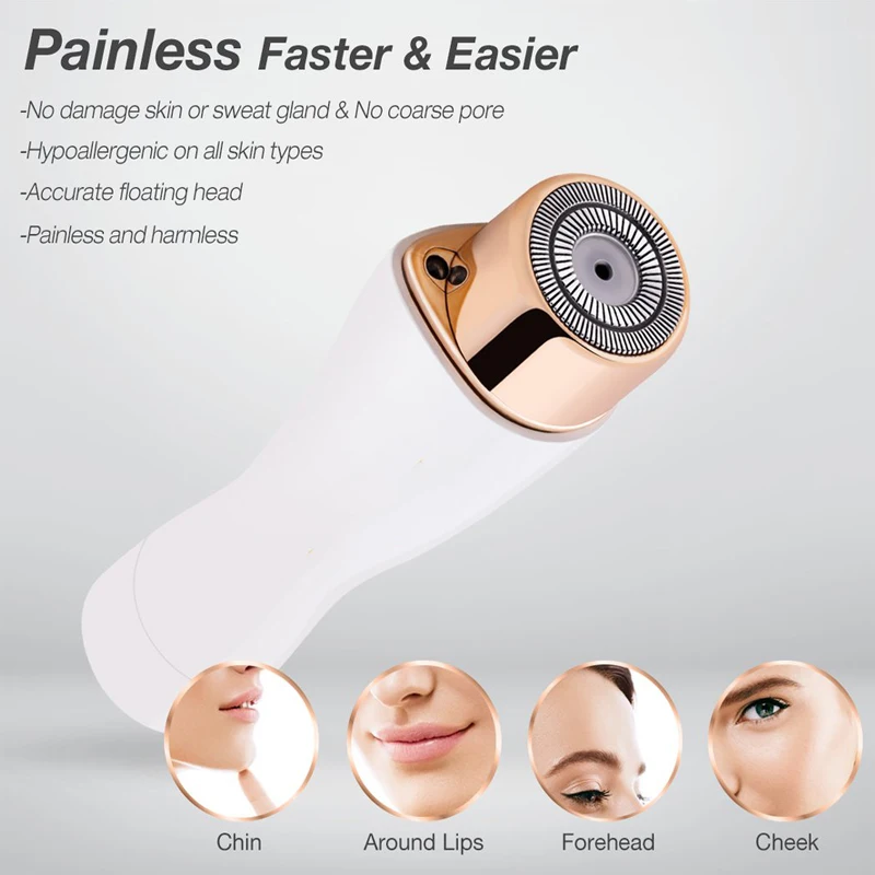 Portable Handheld Mini Electric Facial Body Hair Trimmer for Women ABS+POM+SUS Household 2 Years Battery CE/ROHS MR-1506 NICEMAY