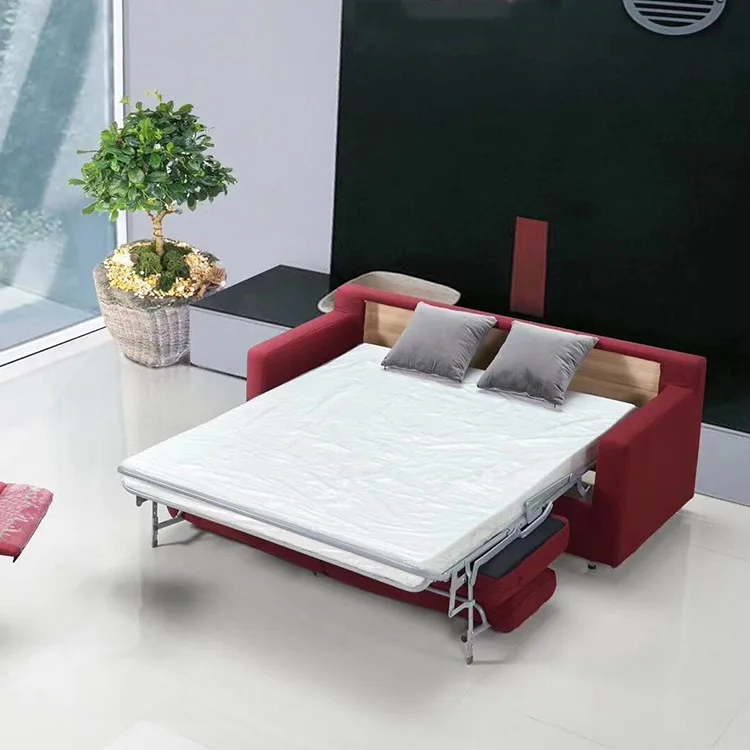Italian simple style multi-functional living room furniture Hidden & folding Hotel Apartment Small places sofa bed with mattress