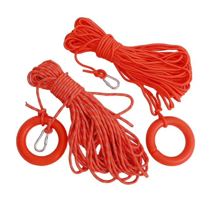 Diameter 12mm Polyethylene floating rescue swimming equipment water safety lead float life line  rope