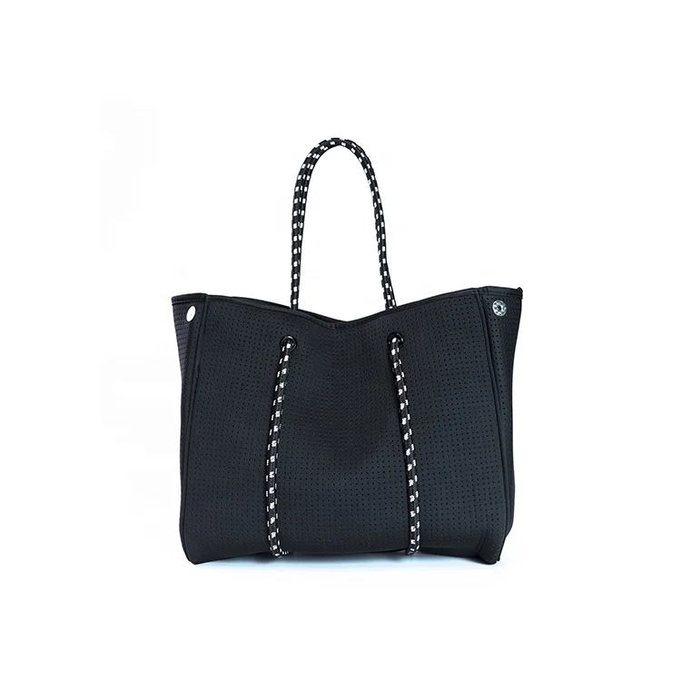 ISO9001 BSCI LVMH factory eco neoprene beach tote bag clear tote bags with custom printed logo custom tote bag  for women