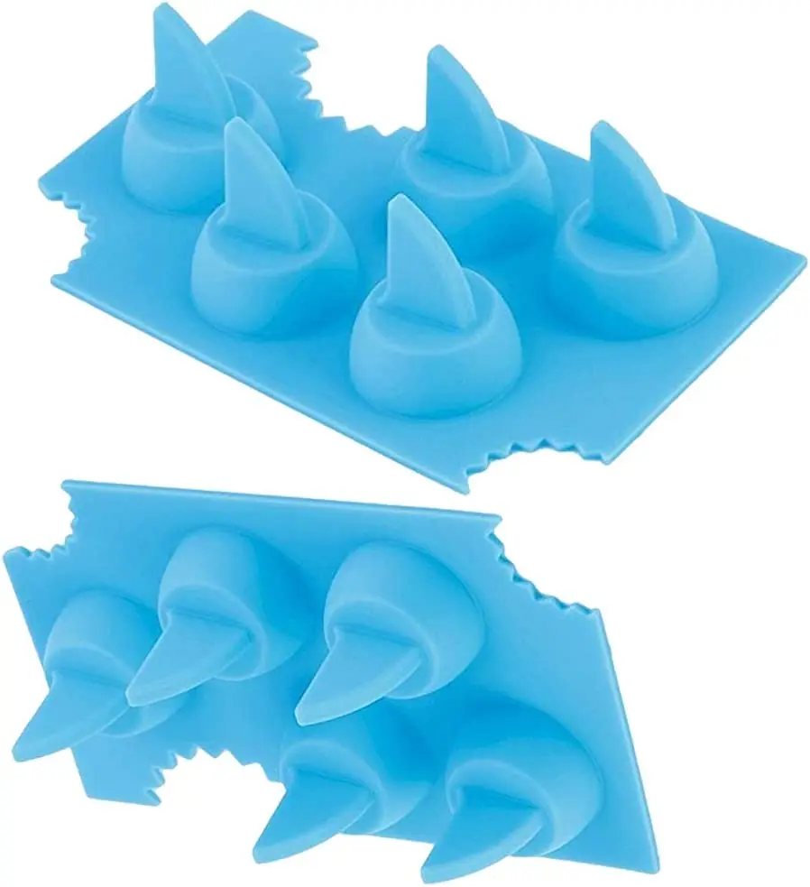 Novelty Silicone Diy Mould Shark Fin Chocolate Jello Mould Mold Ice Cube Tray Tool freeze Maker
