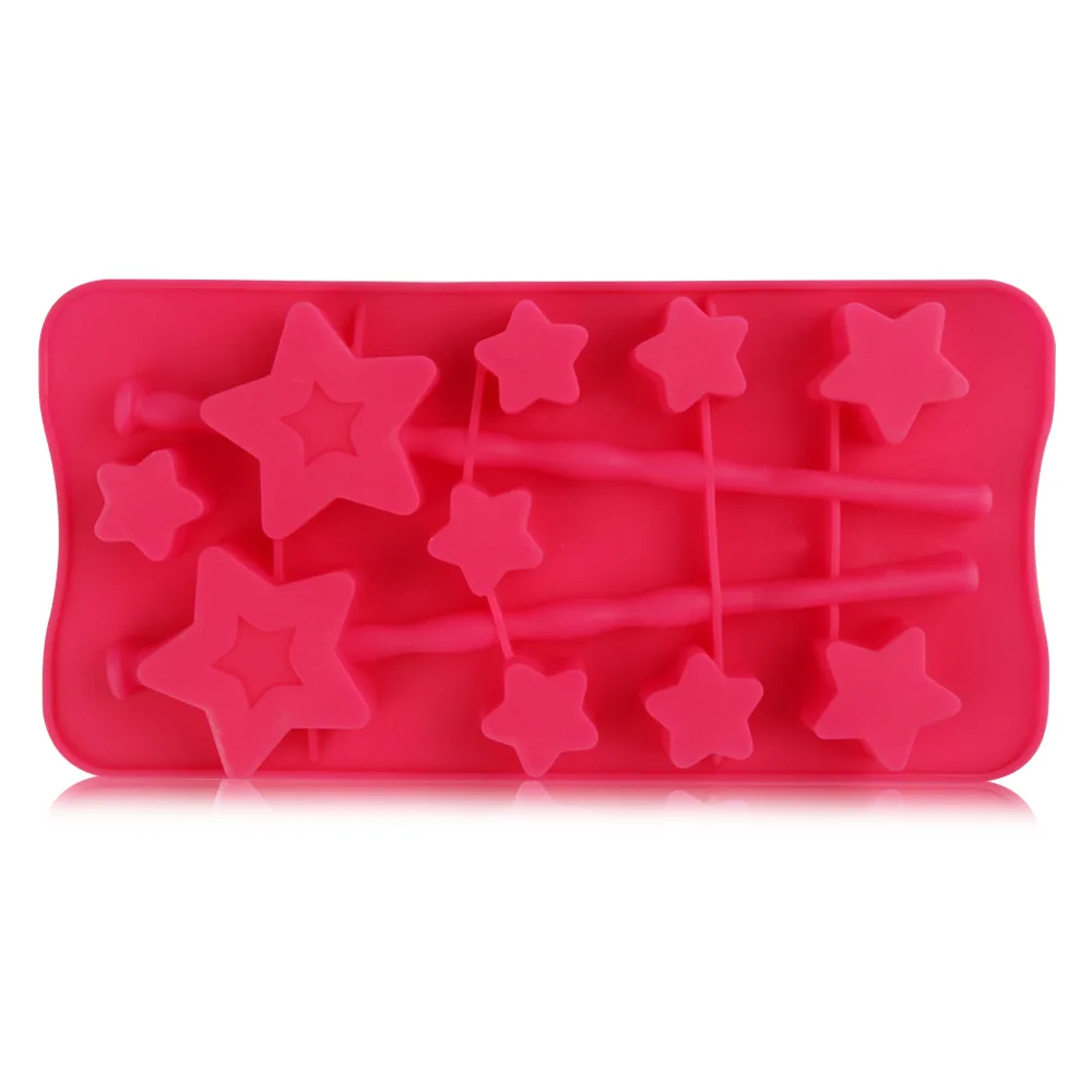 Children diy home chocolate model star magic stick homemade Popsicle ice cube quick-frozen mold silica gel