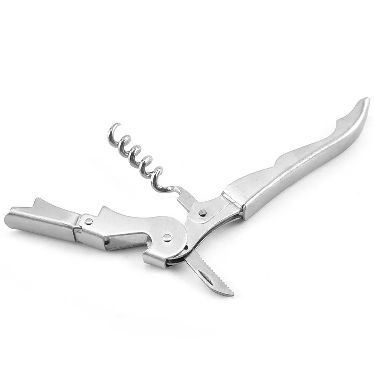 Promotional Portable Carbon Steel Cutter Knife Cork Screw Multi-functional Beer Wine Bottle Opener for Bar Accessories