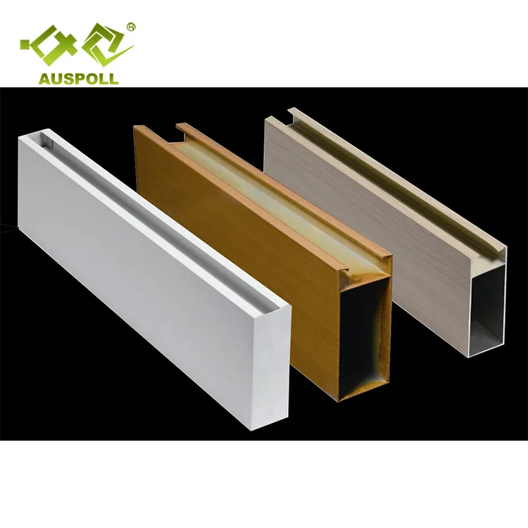 Building Material Decorative Aluminum Baffle Linear Ceiling Profile Square Tube Panel