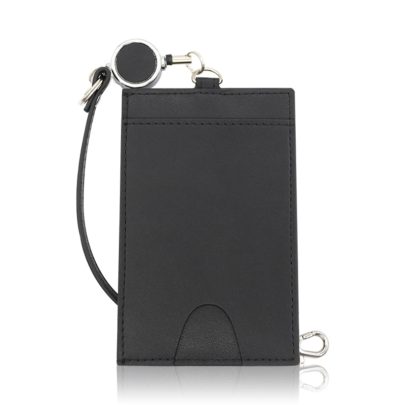 Wholesale leather id badge holder certificate card holder slim leather badge card holder