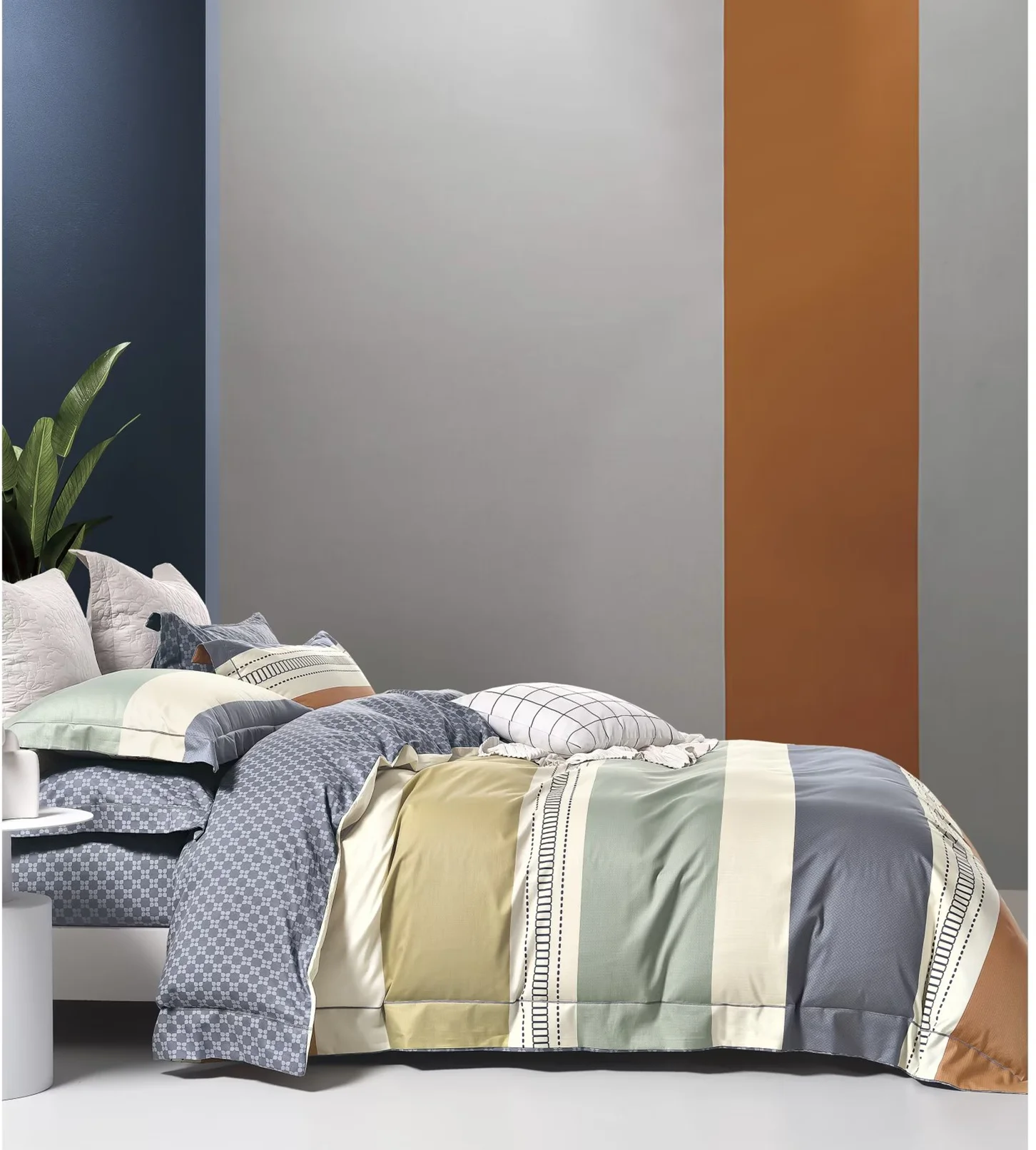 cotton printed customized size duvet cover bed sheet sets fitted sheet sets with pillow case shams