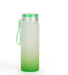 USA WAREHOUSE stocked 17oz 500ml Frosted Sublimation Ombre Gradient color Matte Glass Tumbler Sub Glass Water Bottle
