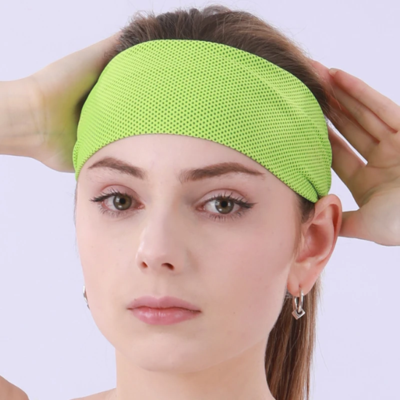 New arrival fashion Mesh customizable spa headband  Seamless Knitting head wrap Ice Silk Sports Sweatbands Headbands for women