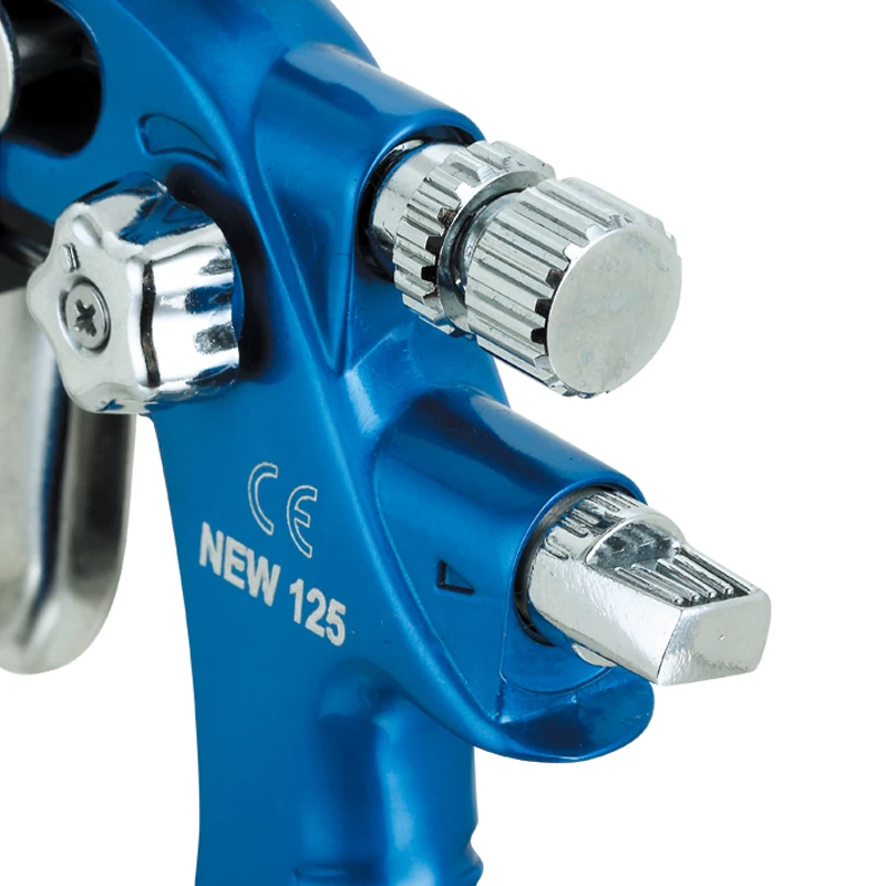 Voylet NEW 125 HVLP Touch Up Air Spray Gun for Clearcoat 1.0mm Stainless Steel Nozzle Professional Gravity Feed Spray Gun