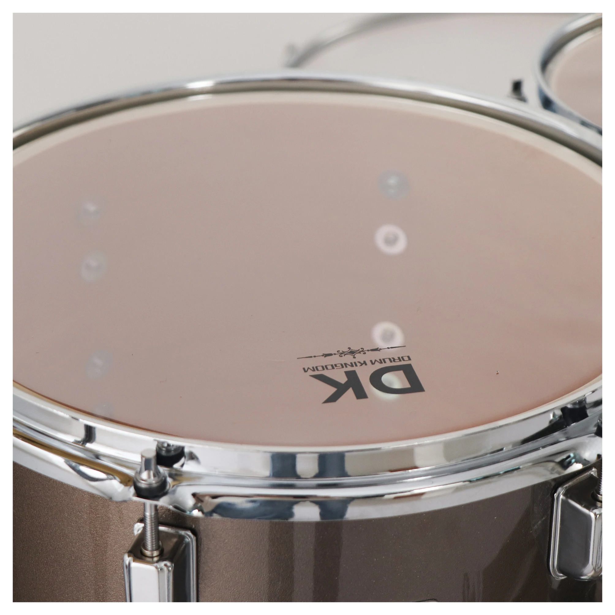 PVC wrap poplar acoustic drum kit with clear drum heads