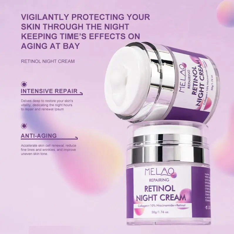 OEM/ODM MELAO Retinol Advanced Moisture Cream for Face, Body, & Hands, Anti Aging Skin Whitening Collagen Face Cream